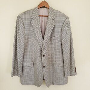vtg Brooks Brothers 346 Silk and Wool Sport Coat Blazer 46R Men's Houndstooth